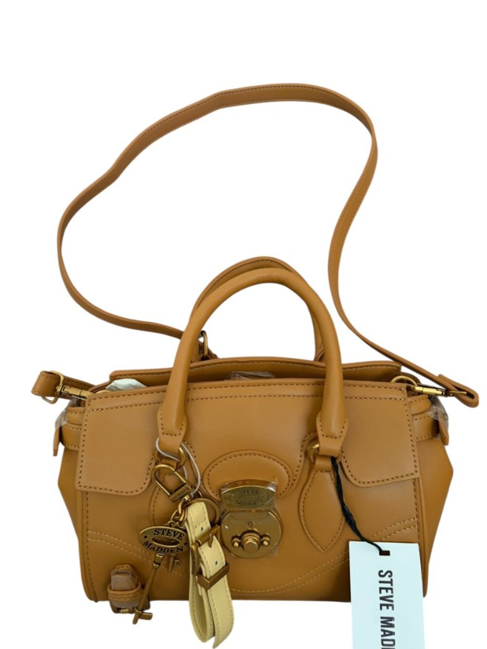 Steve Madden BCLIPP Hazelnut Satchel w/ top handles and a Crossbody strap